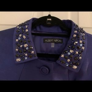 NWT Dressy Studded Violet Jacket - Wear with a Gown or Jeans and Sparkle!